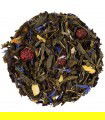 té verde y azul con grosella