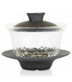 Gaiwan cristal y porcelana Negro