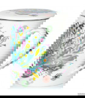 Taza de té colorida