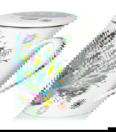 Taza de té colorida