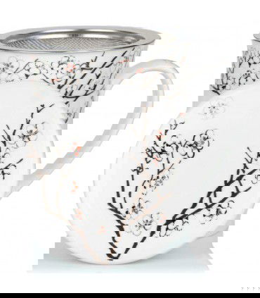 Taza para té con Filtro White Cherry