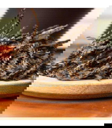 Pu Erh Mansong detalle hebras sueltas