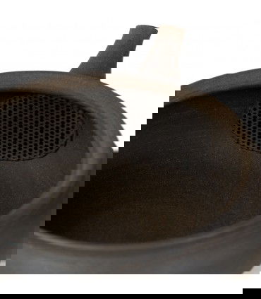 Detalle del filtro cerámico de la tetera Kyusu plana de Gyokko