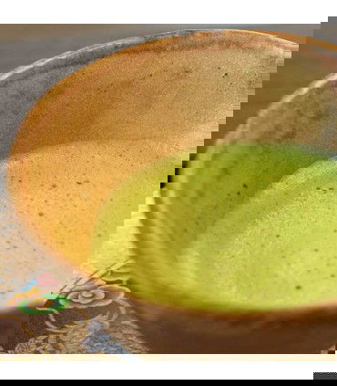 detalle te matcha interior cuenco artesanal