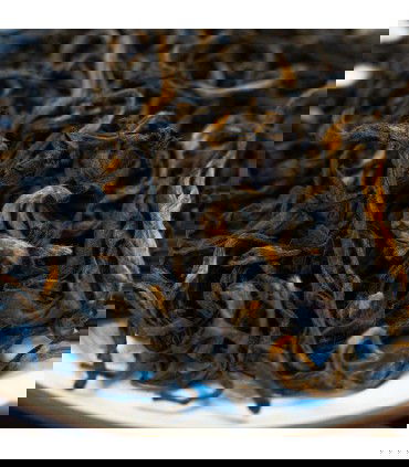 Detalle de hojas de té nepalí