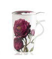 Taza para té peonia dark