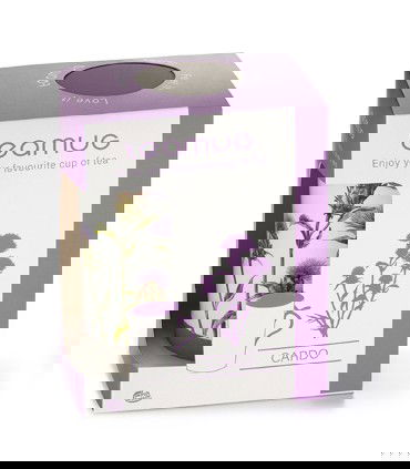 Caja de regalo taza para té cardo blanco