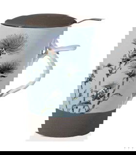 Taza para té cardo azul